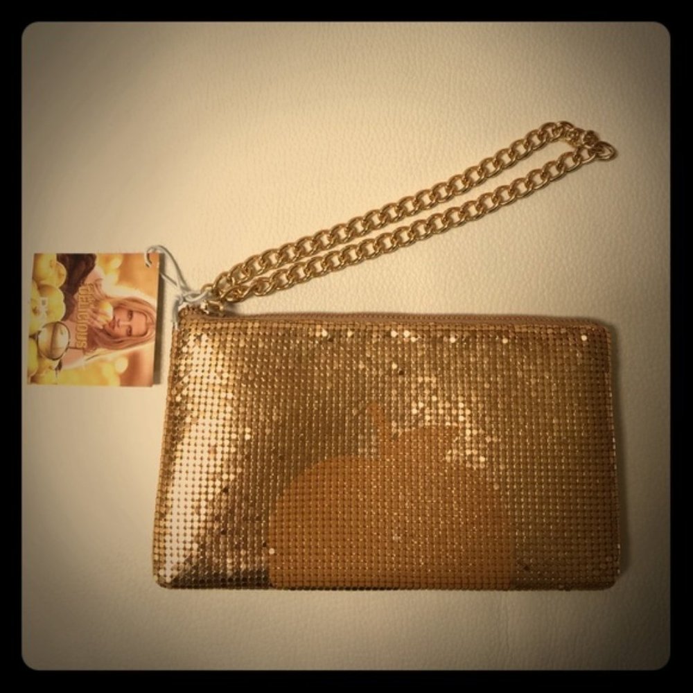 DKNY Be Delicious Golden Sequin wristlets Clutch